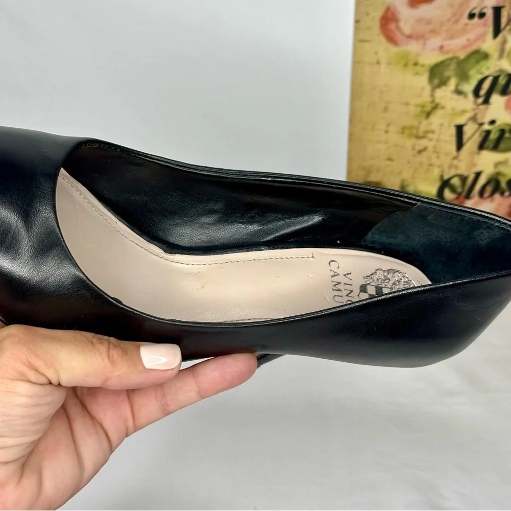 Vince Camuto Black Women's Pumps Mid Heels Size 9 - Picture 13 of 16